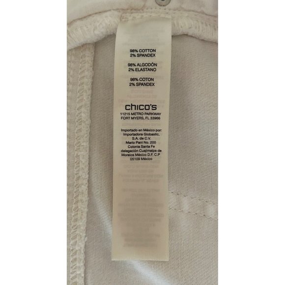 Chico's Platinum Khaki Beige Jeans Ankle Size 1 (women's 8) - Picture 6 of 8